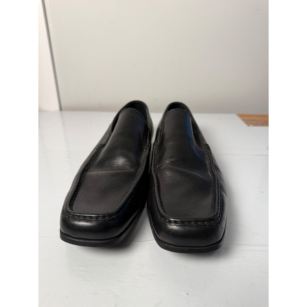 Calvin Klein Elm Mens Black Leather Slip-On Loafers Sz 9.5M